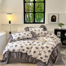 GobekUsa Lace Printed Duvet Cover Set - Elegant, Cozy Bedding for Single & Double Beds