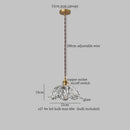 GobekUsa Clear Glass LED Pendant Light for Bedside Living Dining Decor