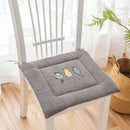 GobekUsa Cartoon Embroidered Seat Cushion - Non Slip Dining Chair Pad for Home & Office