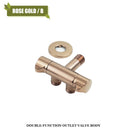 GobekUsa Brushed Gold Solid Brass Bathroom Angled Dual Outlet Toilet Filling Valve