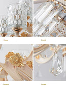 GobekUsa Crystal Ceiling Chandelier: Modern European Style, High-class Luxury for Living Room, Dining Room
