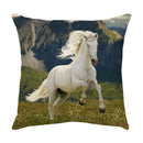 GobekUsa Galloping Horse Pillowcase: Wild Horse Print Linen Cushion Cover for Home Decoration