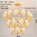 GobekUsa Crystal Chandelier Pendant Light: Modern Luxury Luminaria for Living Room Décor