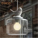 GobekUsa Bird LED Glass Chandeliers - Modern Creative Restaurant Ceiling Lights