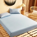 GobekUsa Japanese Grid Print Bed Set in Washed Cotton for Summer Comfort
