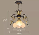 GobekUsa Industrial Loft Chandelier with Glass Lampshade Lighting Fixture