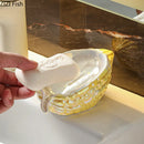 GobekUsa Bitter Gourd Ceramic Soap Dish - Bathroom Accessories Drainage Rack & Storage Container