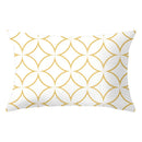 GobekUsa Geometric Striped Curved Rectangle Pillowcase - Yellow Blue Sofa Throw Pillows