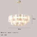 GobekUsa LED Chandelier: Modern Acrylic Kitchen Lighting Fixture with Changeable Dimming