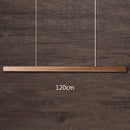 GobekUsa Black Walnut Dining Pendant Light: Simple Log Strip Design for Dining Room, Office