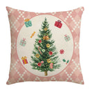GobekUsa Christmas Pillowcase Collection - Festive Sofa Decor with Christmas Tree, Elk, Snowman