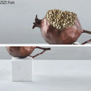 GobekUsa Golden Pomegranate Sculpture Desk Decoration