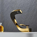GobekUsa Black & Gold Basin Faucet: Brushed Gold/Nickel/Chrome Mixer Tap, Hot & Cold Water