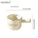 GobekUsa Ceramic Measuring Cups Set | Precise Kitchen Tools for Espresso and Milk Extraction
