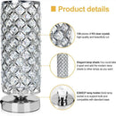 GobekUsa Crystal Touch Bedside Lamp Dimmable USB Charging Eye-Protection Design