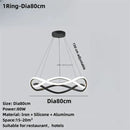 GobekUsa Black Geometric LED Ring Chandelier for Elegant Spaces