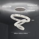 GobekUsa Crystal LED Chandelier: Modern Luxury Chrome Steel & Clear K9 Crystal Lighting