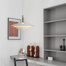 GobekUsa Gradient White Red UFO Pendant Light | Adjustable Mid Century Chandelier