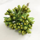 GobekUsa Green Plant Flower Cherry Stamen Berries Bundle for DIY Decor and Gifts