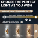 GobekUsa Crystal LED Wall Light Remote Control Dimmable 3000K 6000K for Bedroom Hallway