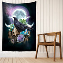 GobekUsa Condor Moon Universe Tapestry - Dark Starry Psychedelic Hippie Wall Hanging