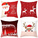 GobekUsa Christmas Santa Elk Pillowcase 45x45cm for Sofa Chair Decor