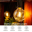 GobekUsa Amber Glass Bulb Dimmable LED String Lights Connectable for Party Wedding Decor