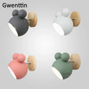 GobekUsa Cartoon Mouse Wall Lamp | Nordic LED Sconce for Kids' Room & Bedroom