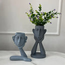 GobekUsa Abstract Family Flowerpot Ornament for Home Interior Decoration