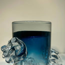 GobekUsa Blue Gradient Wavy Glass Vase for Floral Arrangements and Room Decor