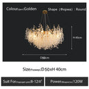 GobekUsa Gold Chandelier Glass Pendant Lamp for Home Decor - Modern Luxury Lighting