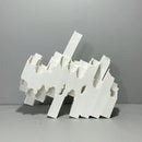 GobekUsa Geometric Ceramics Flower Arrangement Sculpture Square Pipe Irregular Decor