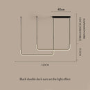 GobekUsa LED Chandelier: Modern Black Gold Dimmable Lighting for Dining Room, Kitchen Table