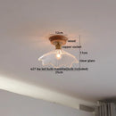 GobekUsa Glass Wood LED Ceiling Lamp for Home Lighting and Decoration