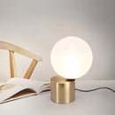 GobekUsa Glass Ball Table Lamp for Bedroom Study Hotel, Nordic Modern Decorative Bedside Light