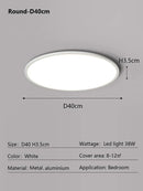 GobekUsa LED Ceiling Light: Nordic Style Ultra Thin Square Lamp for Living Room and Bedroom
