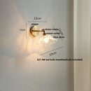 GobekUsa Glass Bedside Sconce: Modern Nordic LED Wall Light with Pull Chain Switch