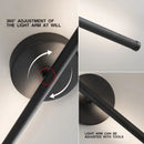 GobekUsa 360° Rotation LED Wall Lights for Sofa Background, Black Wall Sconce Fixtures