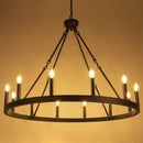 GobekUsa Iron Round LED Pendant Chandelier for Living, Cafe, Restaurant décor