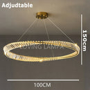 GobekUsa Crystal Stainless Steel Ceiling Pendant Light for Luxurious Living