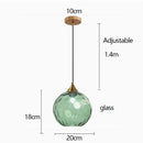 Nordic Ripple Glass Longline Pendant Light