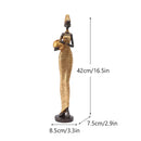 GobekUsa Black Woman Resin Figurine: Exotic Decor for Home Living Room, Bedroom, Desktop