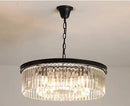 GobekUsa Gold Black Metal LED Pendant Lights with Crystal Suspension and Chain Hangings