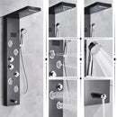 GobekUsa LED Rainfall Shower Panel System with Temperature Screen & Massage SPA