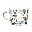 GobekUsa 500ml Glass Mug with Handle and Scale for Breakfast Milk at Home or Office