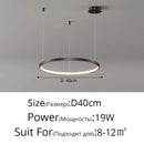 GobekUsa Acrylic LED Ring Pendant Light Modern Minimalist Art Decor Chandelier
