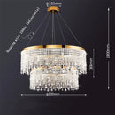 GobekUsa Crystal Chandelier: Luxury Gold LED Circle Ceiling Pendant Light
