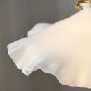 GobekUsa LED Pendant Lamp with Adjustable Brass Knob Switch & White Glass