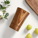GobekUsa Handmade Natural Wooden Tea Cups - Set of 2 | Japan Style Cups for Tea, Coffee, Beer, Milk, Water