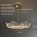 GobekUsa Ginkgo Gold Acrylic LED Pendant Light - Modern Minimalism Chandelier